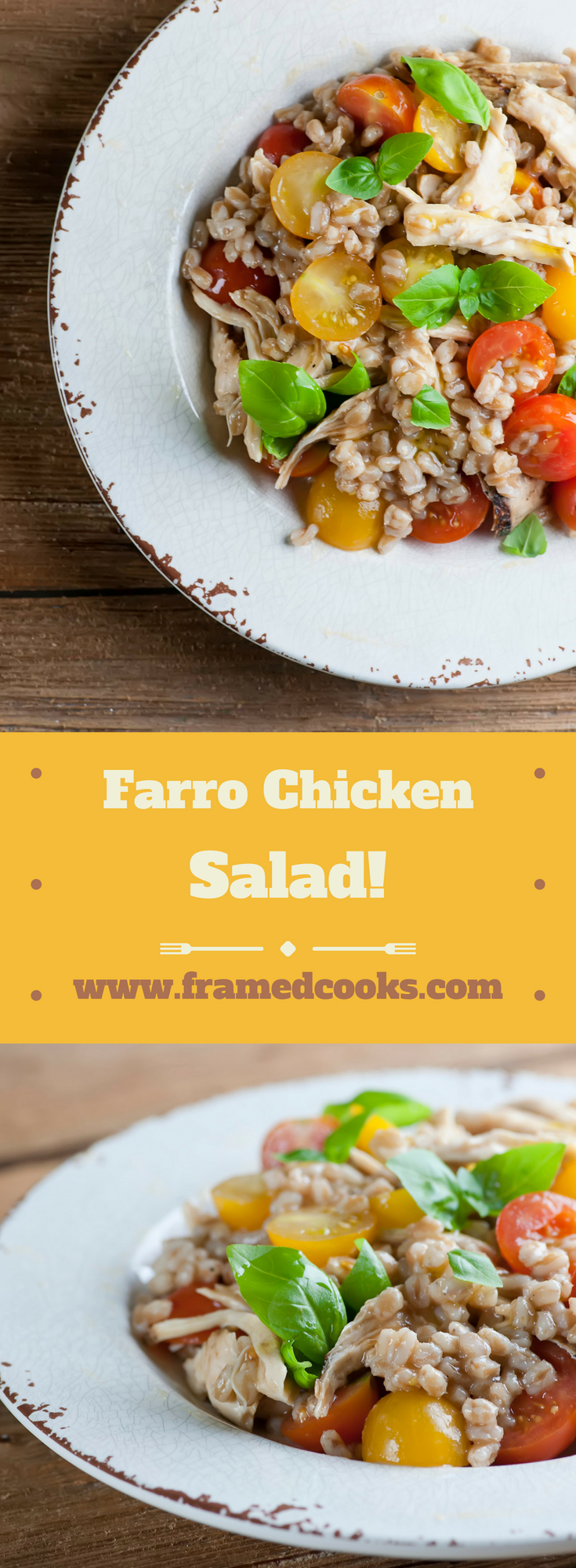 Farro Chicken Salad - Framed Cooks