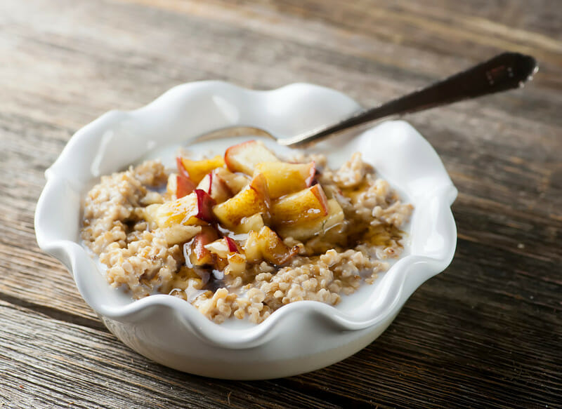 Toasted Brown Butter Oatmeal with Apples - Framed Cooks