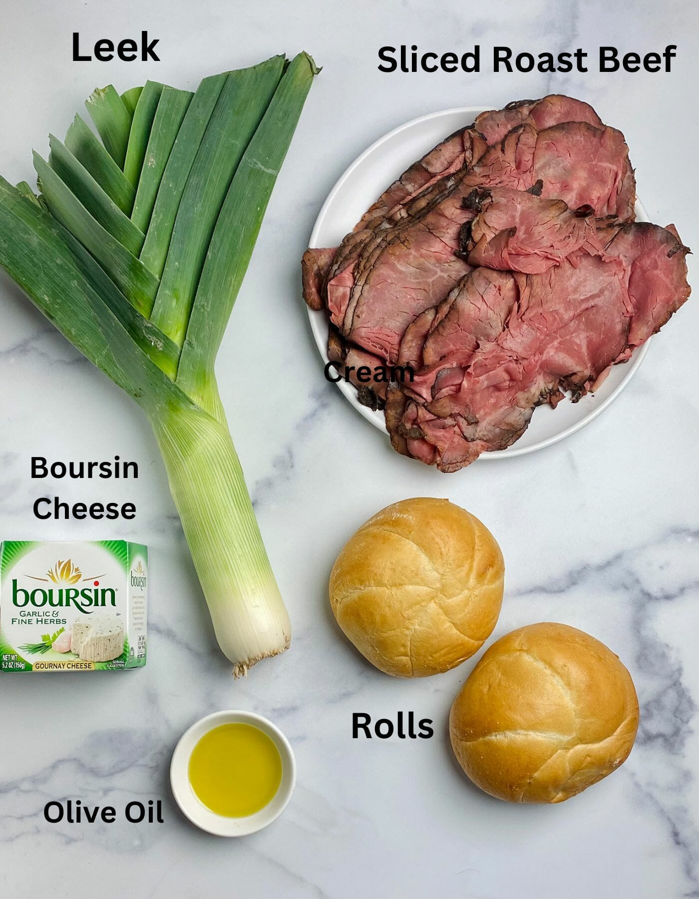 Roast Beef Sandwiches with Leeks and Boursin Cheese - Framed Cooks