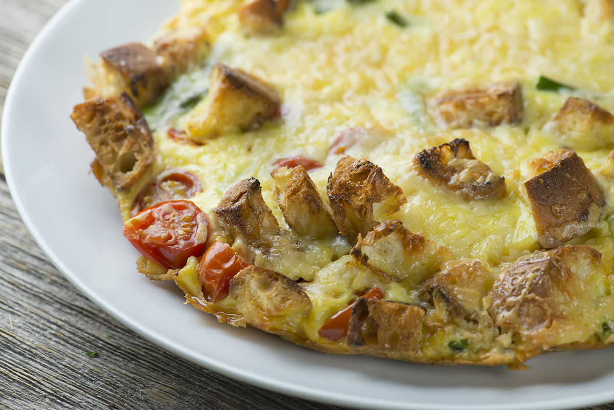 Baked Vegetable Frittata on a plate.