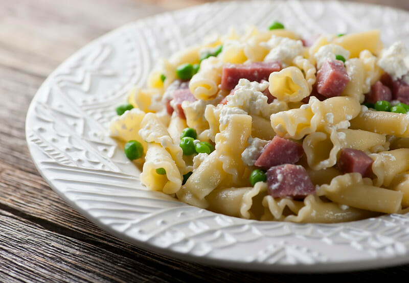 Pasta with Salami and Ricotta - Framed Cooks