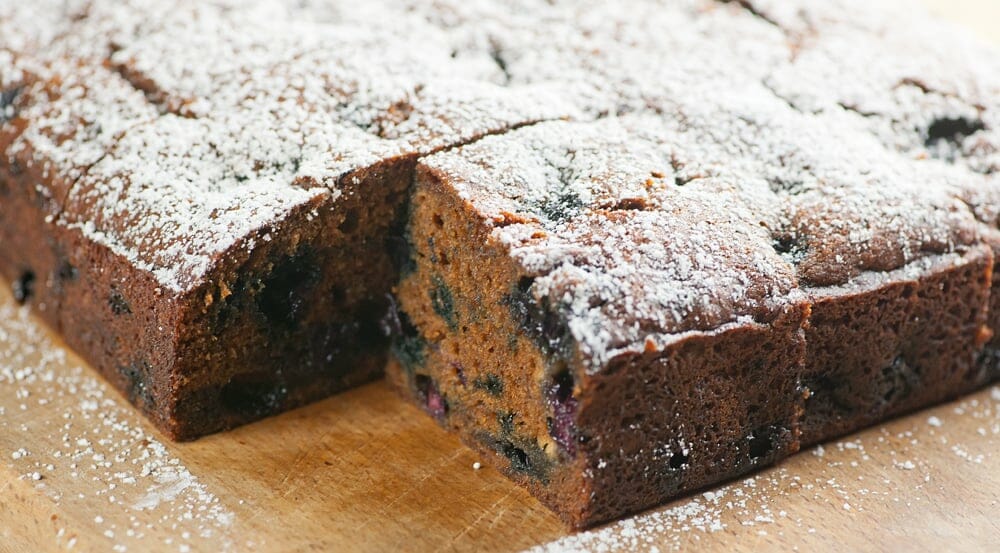 Blueberry Molasses Snack Cake - Framed Cooks