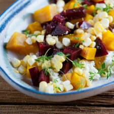 Corn and Beet Salad with Ricotta - Framed Cooks