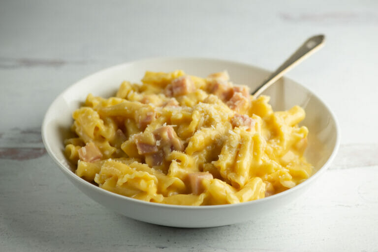 Creamy Ham Macaroni And Cheese - Framed Cooks