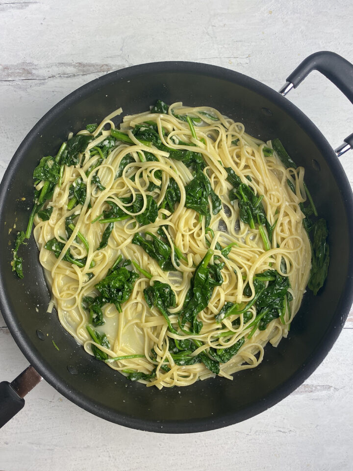 Lemon Spinach Pasta - Framed Cooks